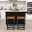 Dining Table Set With Storage Cabinet, 4 Drawers And Towel Rack-992947089