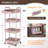 4-Tier Rolling Multi-Purpose Trolley With Drawers,Practical & Versatile Storage Trolley With Plastic Shelves & Lockable Wheels-1215702985