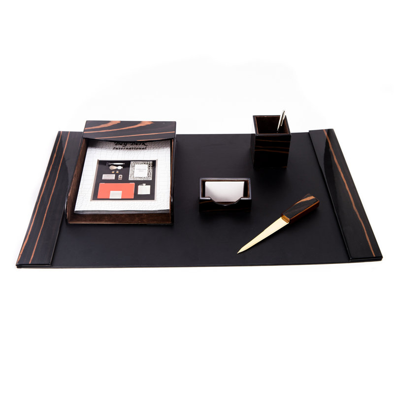 Baumgardner Desk Organizer Set, Black