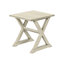 Table de bout carrée avec finition blanche antique - Complète et décor de salon, chambre d'appoint, placage de table de chevet, apparence transitionnelle, base en bois massif, spacieuse