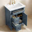 Meuble-lavabo 24 po avec lavabo, meuble-lavabo avec un tiroir rabattable et deux tiroirs, tablette réglable, bois massif et panneau de fibres à densité moyenne-731040512