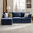 Merchelle 103' Wide Reversible Modern Modular Sectional Sofa With Storage Ottoman -Premium Chenille Fabric-813780999-832001652