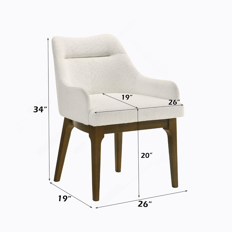 Ensemble de 2 chaises d'appoint en chenille et chêne rétro