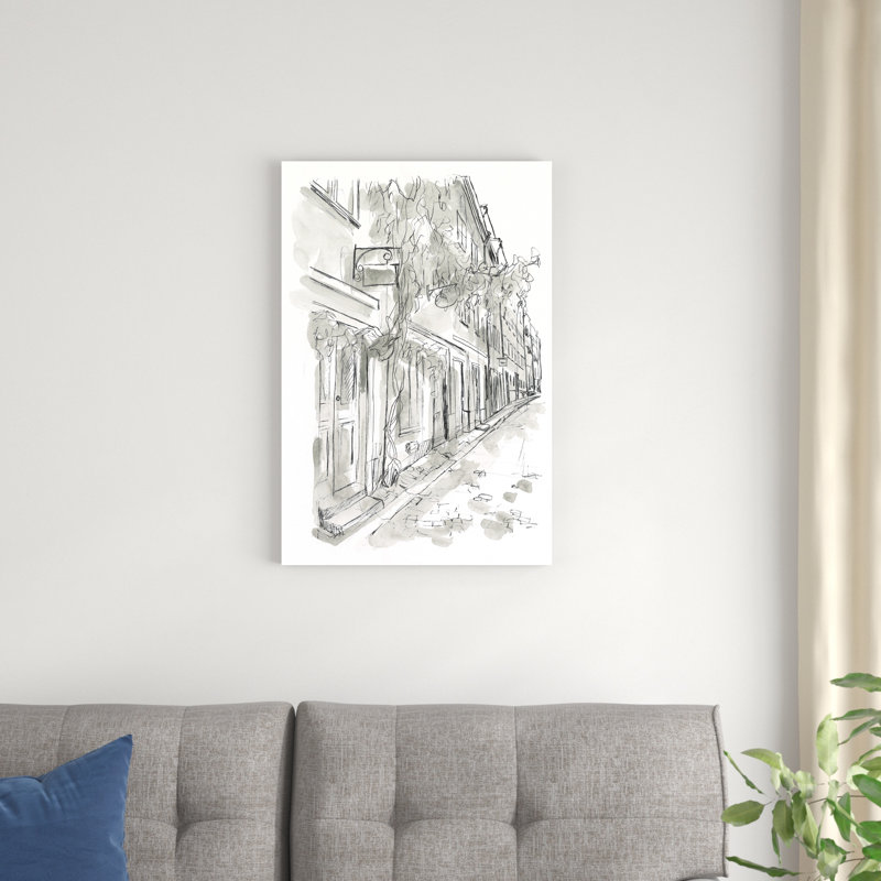 Croquis de la ville européenne V, H 30 po x l 20 po x P 1,25 po