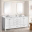Meuble de rangement pour salle de bain, meuble-lavabo autoportant avec double cuve-750464023