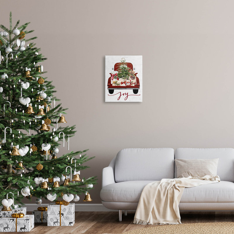 Art mural sur toile Joy Holiday, H 20 po x l 16 po x P 1,5 po
