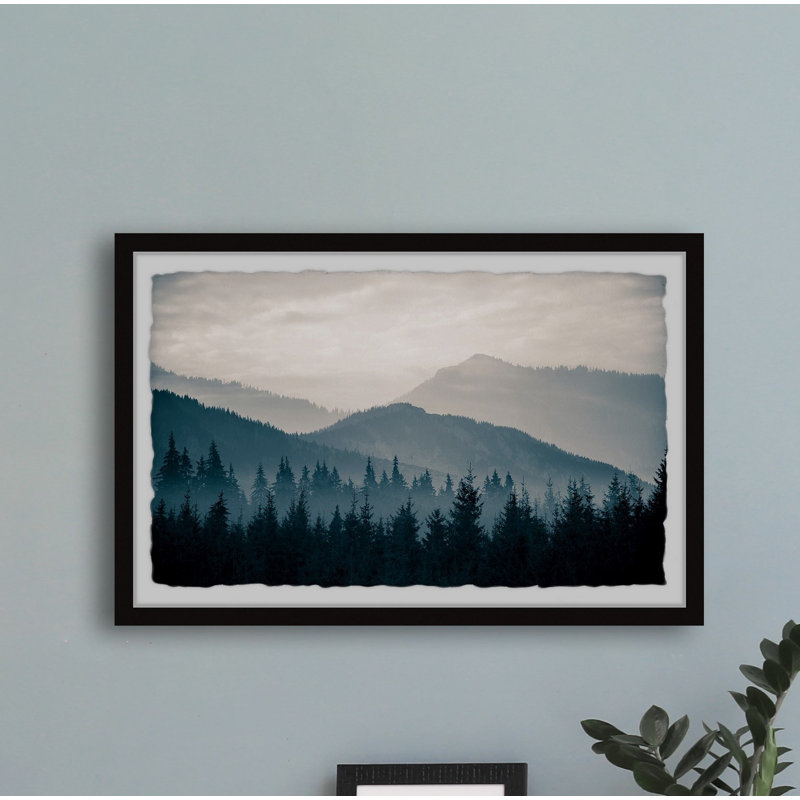 «Forest Morning View», reproduction de photo sur papier encadrée, H 16 po x l 24 po x P 1,5 po