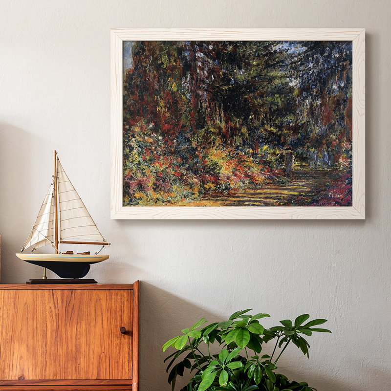 Path at Giverny, 1902, reproduction d'art sur toile, Blanc, H 18 po x l 26 po x P 1,5 po