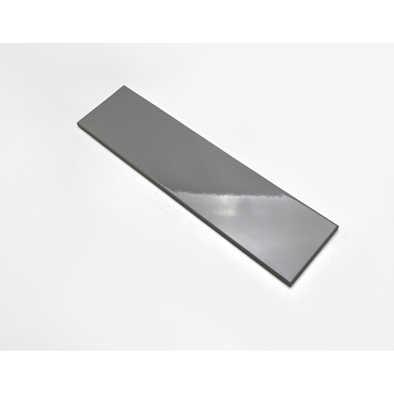 Carreau de céramique 4 "x 12" Hudson, Gris foncé brillant