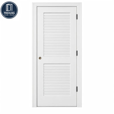 80'' Solid + Manufactured Wood without Installation Hardware Kit Prehung Door