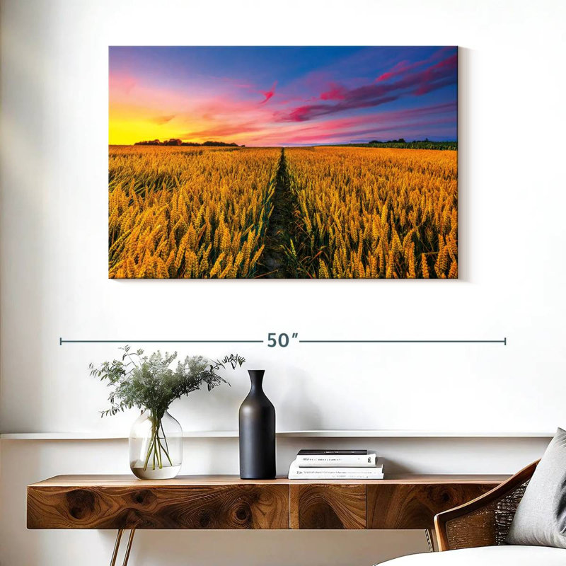 Harnek Wheat Field Path, 26" H x 39" W