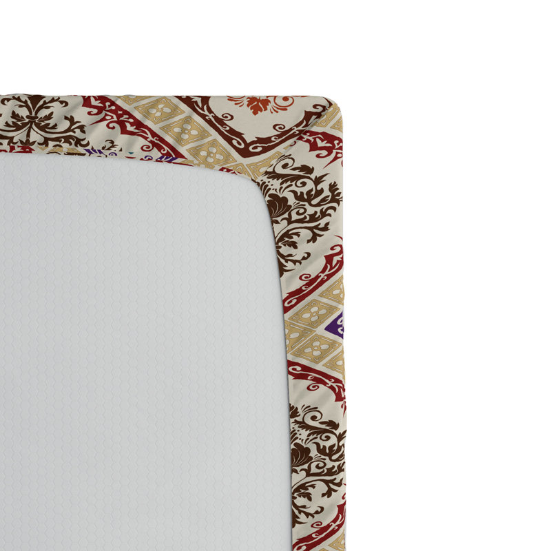 Microfiber Damask Fitted Sheet, Full Fitted Sheet