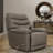 Norivelle Sky Top Grain Leather Swivel Glider Recliner With Manual Footrest-1042055720