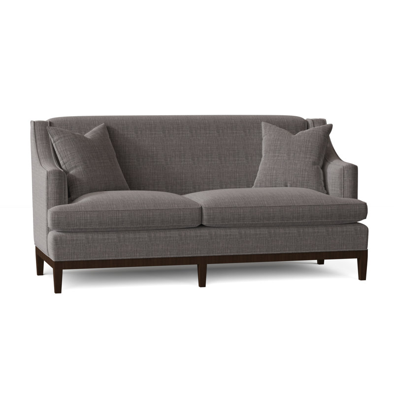 Cardiff Loveseat, Gray, Black Walnut
