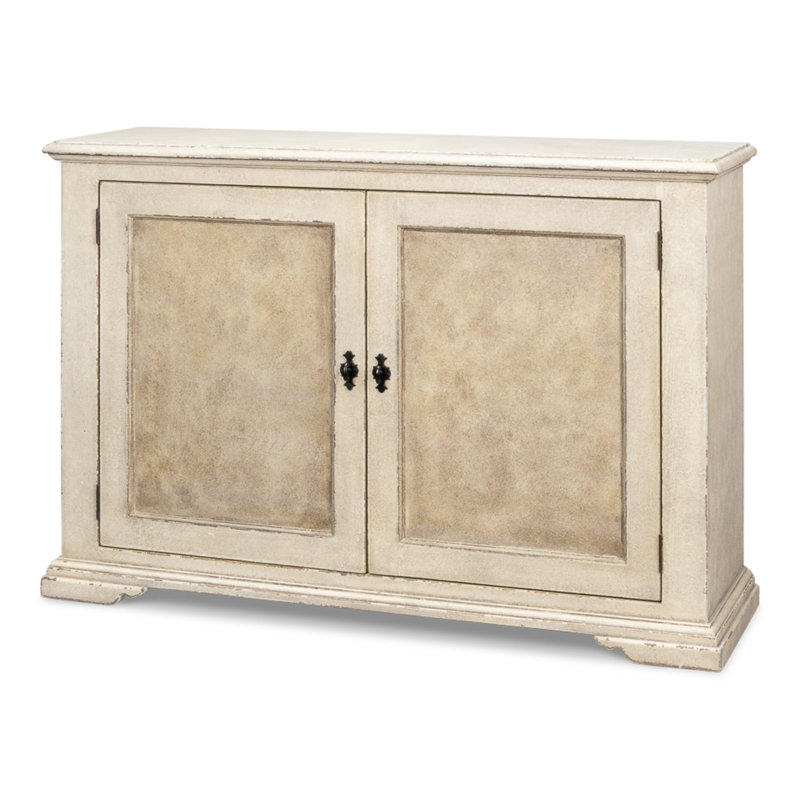 Foxmoor Rustic Beige Solid Pine Sideboard with Metal Accents