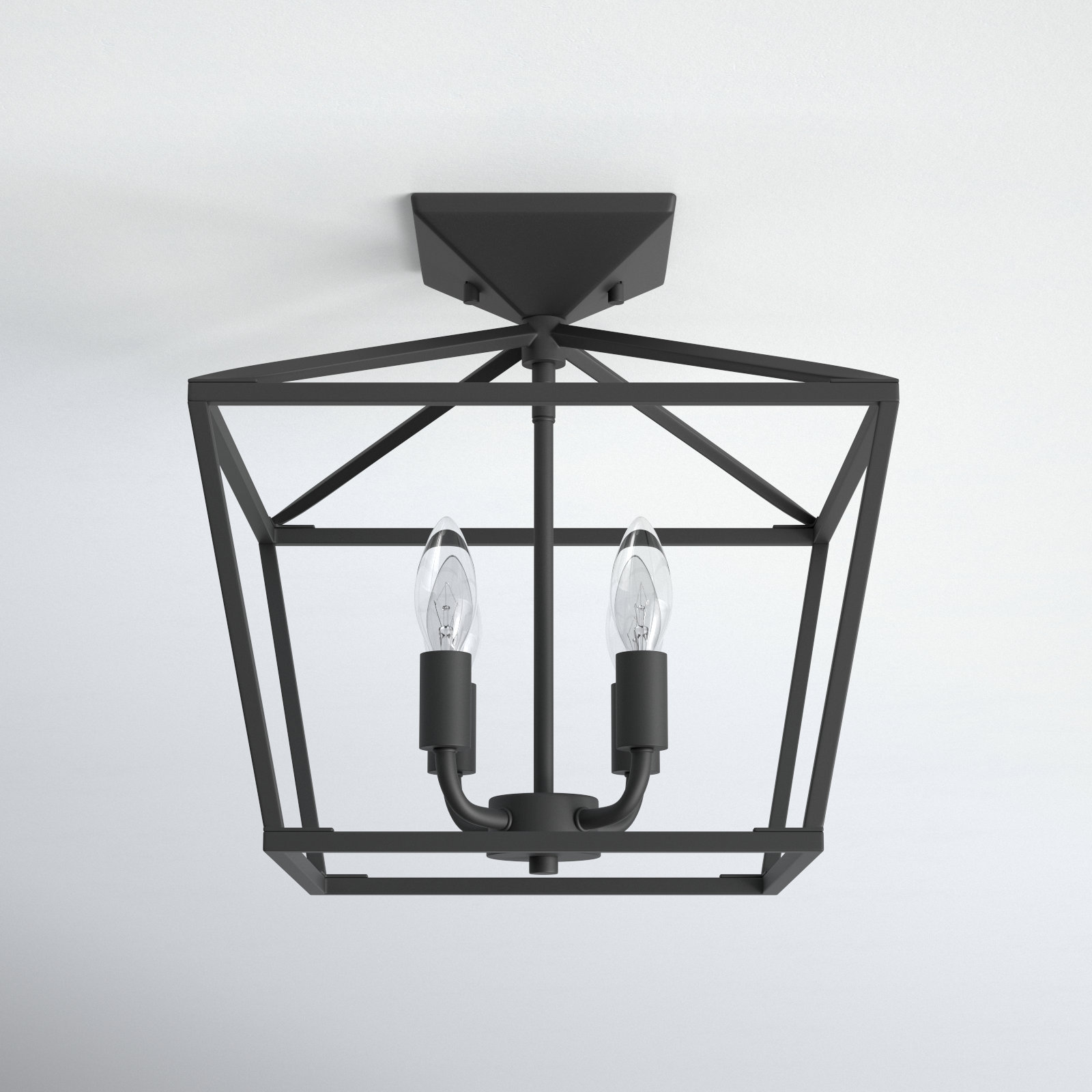Hastings 4-Light Semi Flush Mount, Matte Black