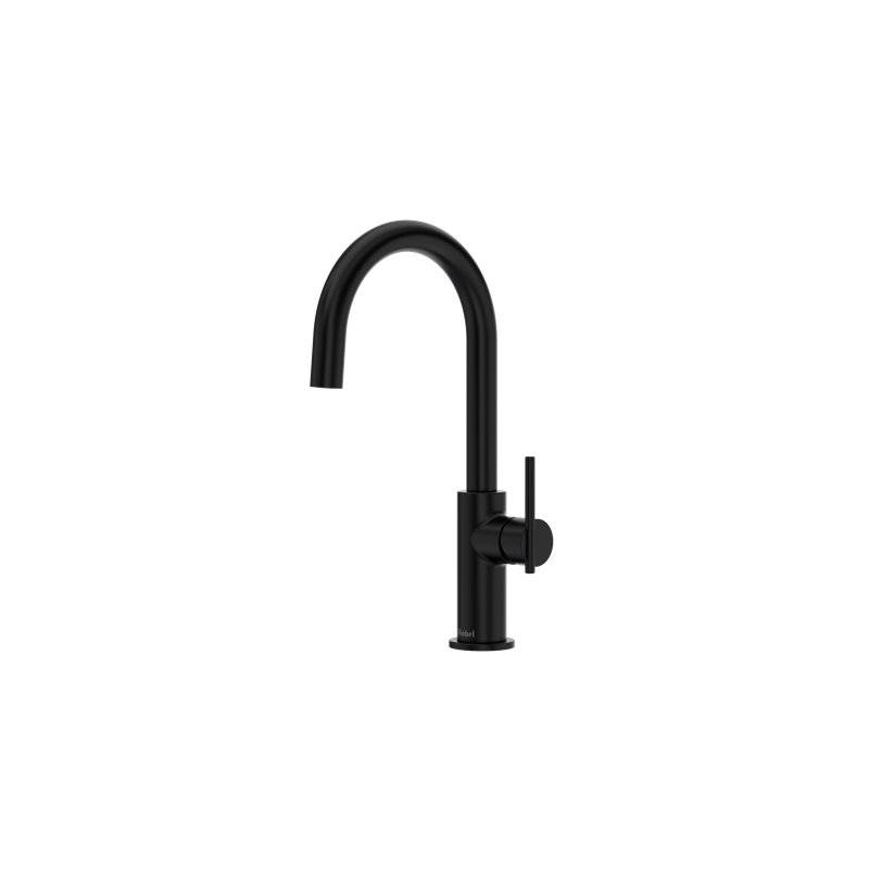 Robinet de cuisine latéral pour bar / préparation d'aliments avec bec en C, Noir