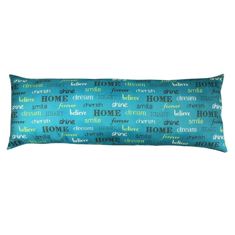 Coussin Stapp Inspire, Bleu sarcelle, 18 po x 36 po, Rectangle
