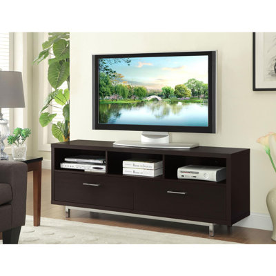 Cappuccino Tv Cabinet With Ample Storage - 60-Inch For Modern Living Drawer Unit In Stylish Home Furniture Piece