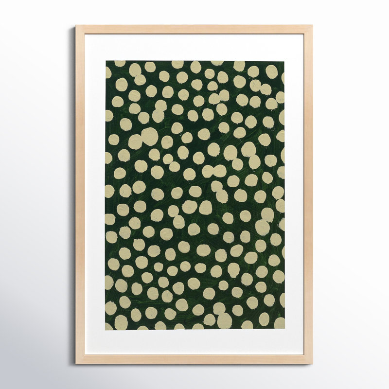 Lichen On Winter Green Painting by Michela Sorrentino, 50" H x 35" W x 1.25" D, Brown