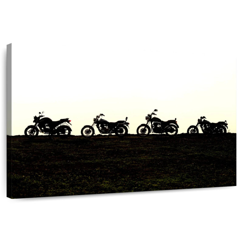 Motorcycles In A Row, 26" H x 39" W