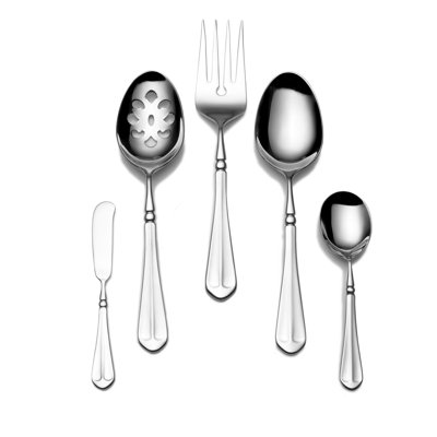 Mikasa French Countryside 65-Piece 18/10 Stainless Steel Flatware Serving Utensil Set, Service for 12