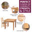 Hatcher 6 -Person Extendable Oak Solid Wood Dining Set-93659891