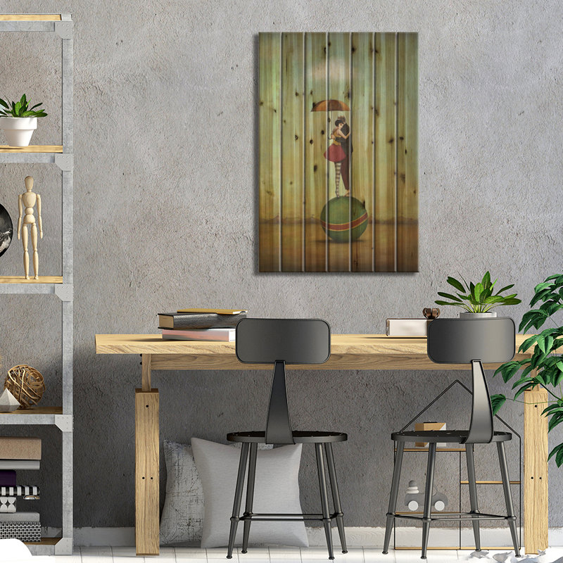 Circus Romance par Duy Huynh - impression sur bois sans cadre, H 40 po x l 26 po x P 1,5 po