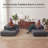 Convertible Sofa Bed - Foldable Upholstered Couch with Cupholders & Storage Pockets- Modular Sectional for Living Room, Bedroom, Studio - Compression Sofa in Box-552691726