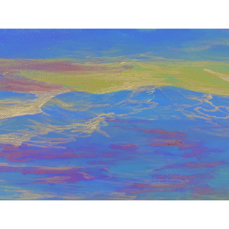 Hope 077 Print by Alicia Lopez, Black Framed Canvas, 25" H x 33" W
