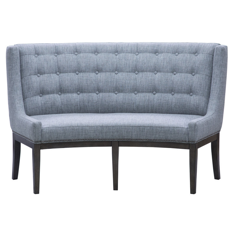 Alton Upholstered Bench, Tuck Linen, Havana