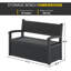Banc de rangement en résine 70 gallons - Boîte de rangement extérieure polyvalente avec design résistant aux intempéries-130836024