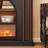 Nut-Brown Solid Wood Freestanding Fireplace
