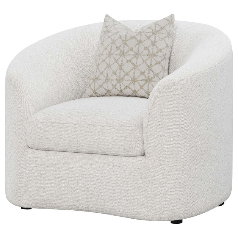 Rory Latte Upholstered Sloped Arms Chair
