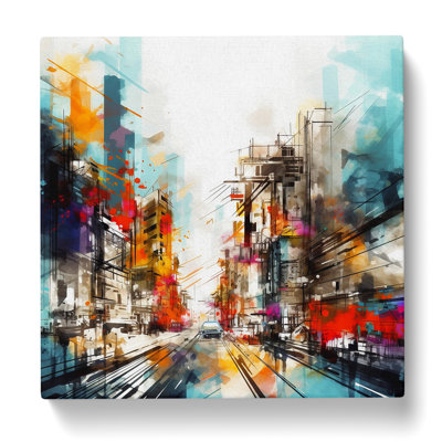 City Of Tokyo Abstract Art - Print