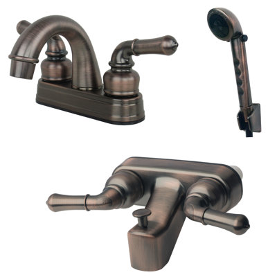 Robinet de douche et de baignoire mobile / inverseur pour véhicule récréatif / mobile avec valve brute et garniture