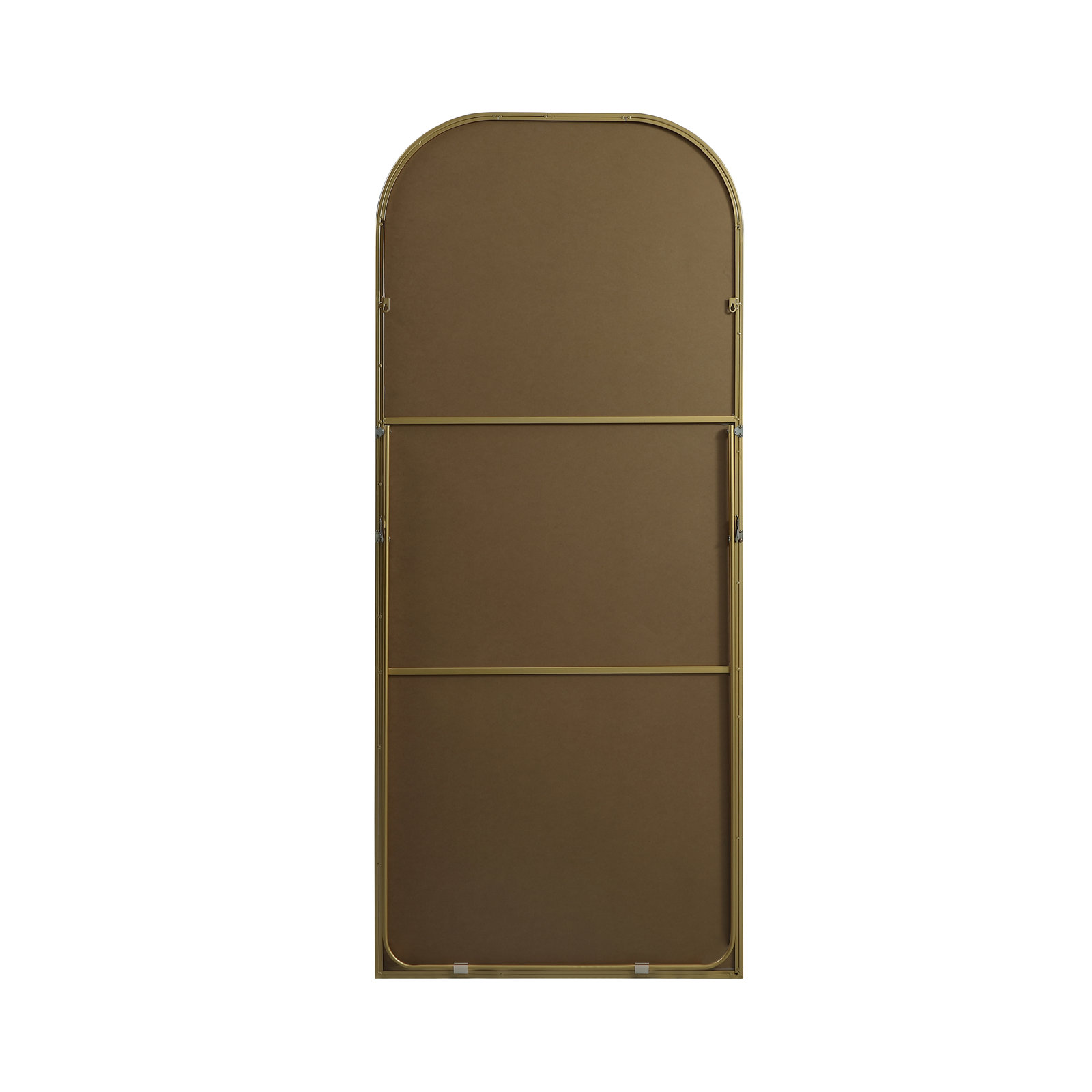 Sabine Metal Arch Floor Mirror, 76" x 32", Brass