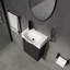 Ensemble de meuble-lavabo de salle de bain 16 po pour petit espace, petit meuble-lavabo moderne avec lavabo en céramique, ensemble d'armoires pour petit lavabo de salle de bain, noir-876687243