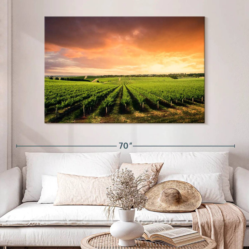 Alvord Vineyard Sunset Horizon, H 34 po x l 51 po
