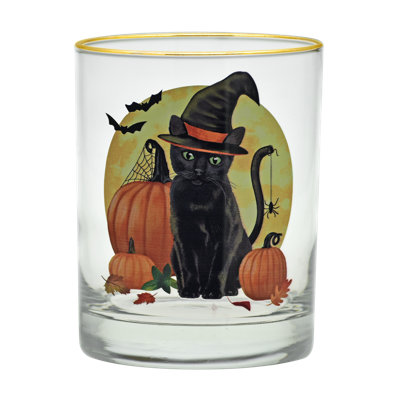  Culver Witch Cat Moon 22k Verre à whisky