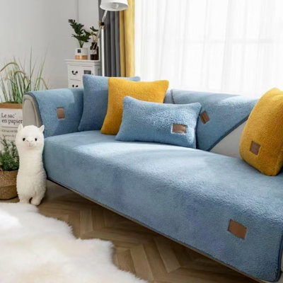 Polyester Box Cushion Sofa Slipcover
