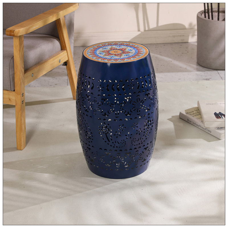 RUBY 12" SIDE TABLE - DARK BLUE, Dark Blue
