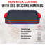 Bakken Medium Nonstick Baking Pan 15.15 X 10.03", Carbon Steel Cookie Sheet With Red Silicone Handles, Oven Safe To 450°f
