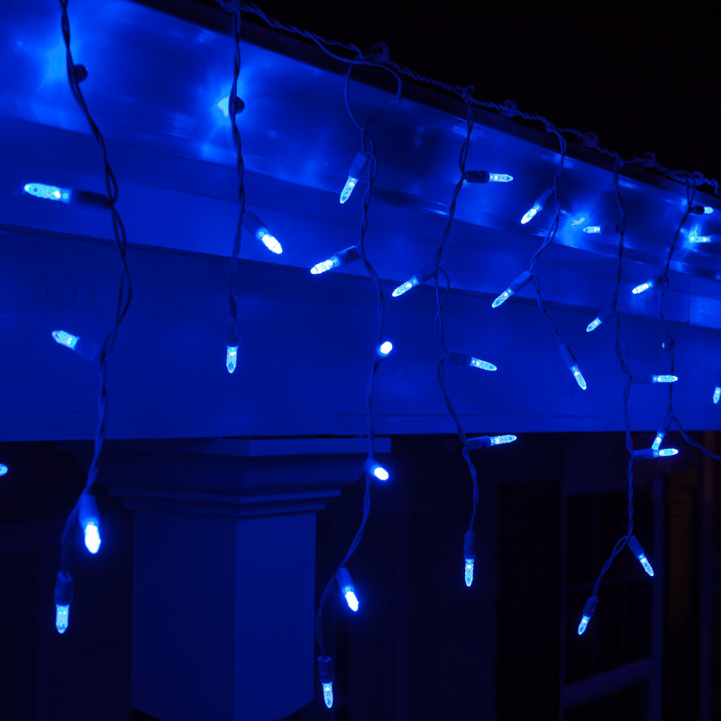 LED Icicle Lights, Blue
