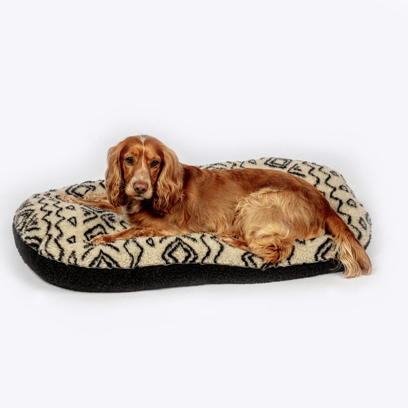 Geometric Fleece Pet Bed, 12cm H x 46cm W x 69cm D