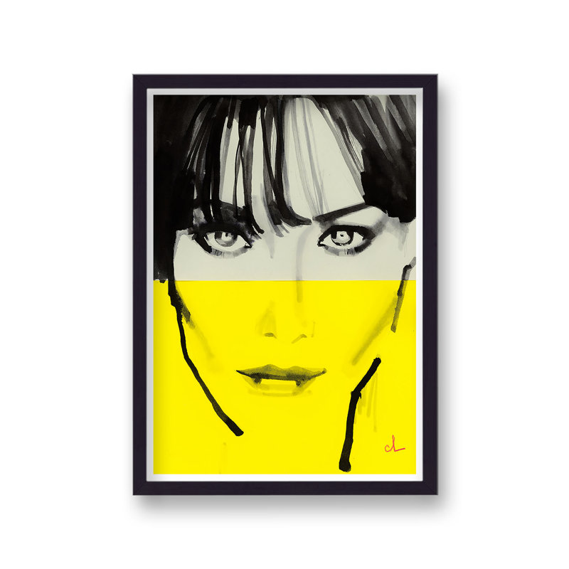 Carla Bruni Celebrity Portrait - Single Picture Frame Print