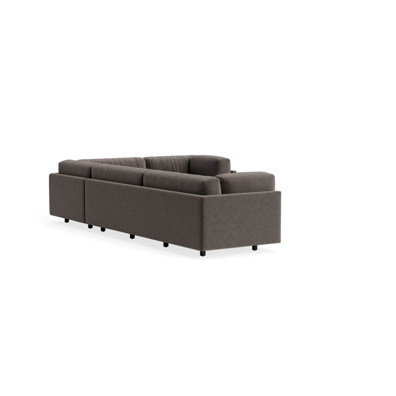 MTO - Sunday L Sectional Sofa, Left, Storm Velvet