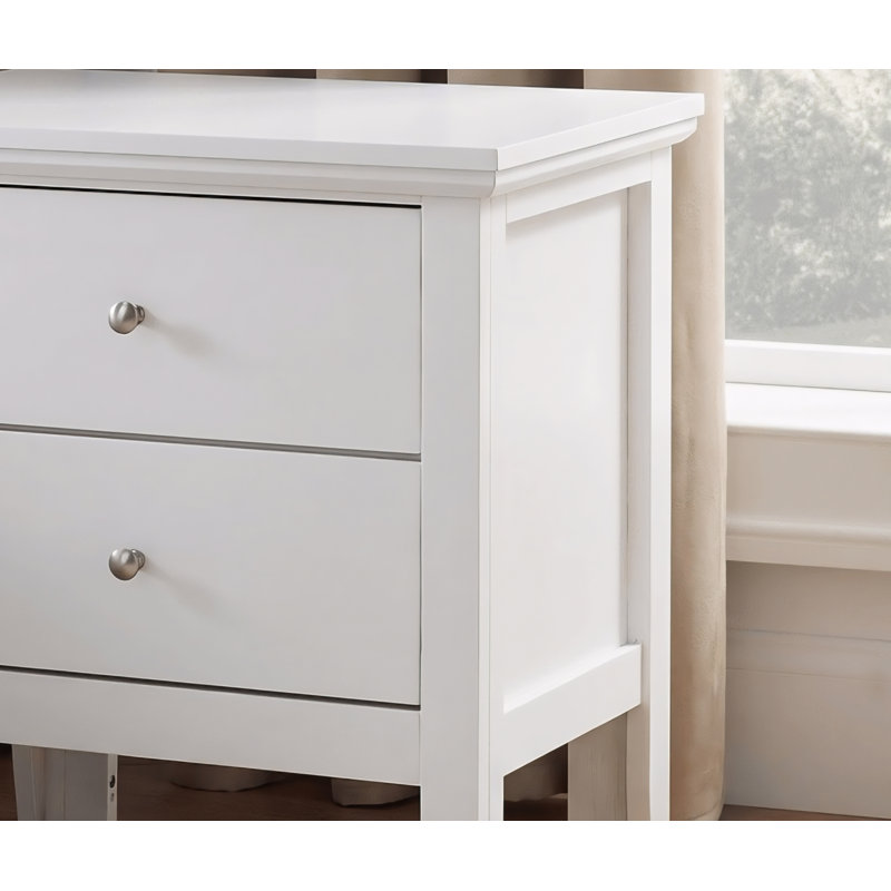 Table de chevet Morelia, Blanc, Individual