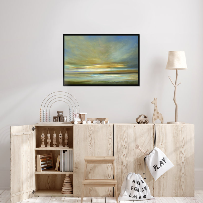 Light On The Dunes by Sheila Finch - Painting, Black Framed Paper Print, 55cm H x 80cm W