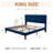 Candler Velvet Upholstered Platform Bed with Wingback Headboard and Wooden Slats-2103532802-2103532807